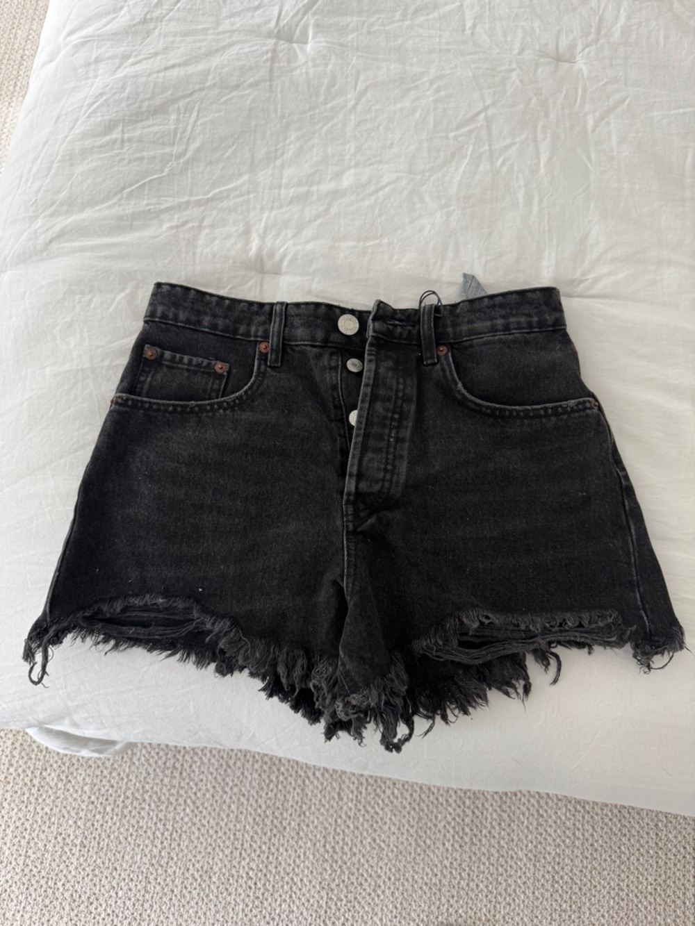 Zara Black Denim Shorts NWT